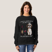 Sweatshirt Shih Tzu Et Wine Dog S'Aiment T (Devant entier)