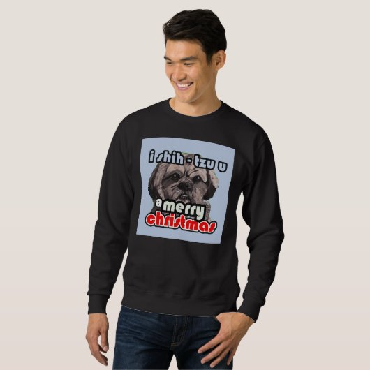 Sweatshirt Shih Tzu Noël (Devant entier)
