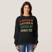 Sweatshirt Shih Tzu Retro (Devant entier)