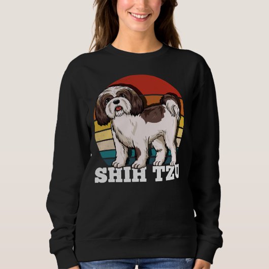 Sweatshirt Shih Tzu Retro Vintage (Devant)