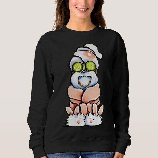 Sweatshirt Shih Tzu Spa Day (Devant)