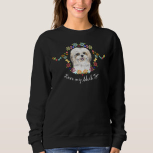 Sweatshirt Shih Tzu Tombe Amoureux Avec