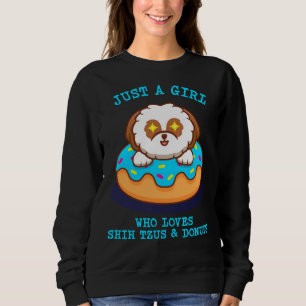 Sweatshirt Shih Tzuz Et Donuts Shih Tzu Premium Scoop