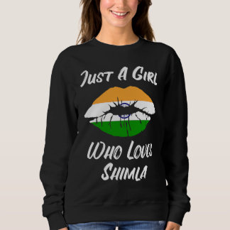 Sweatshirt Shimla lips mouth love Indian flag