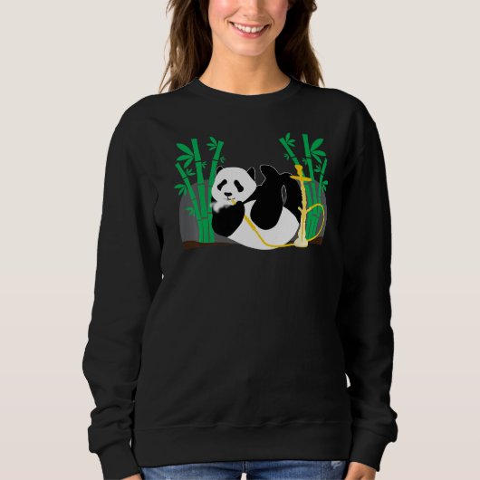 Sweatshirt Shisha Panda Hookah Fumer à la vapeur (Devant)