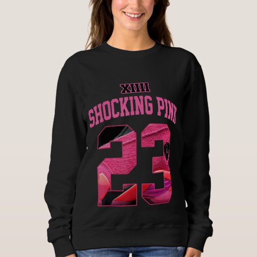 Sweatshirt Shocking Pink 14s Tee Numéro 23 Chaussures de gout (Devant)