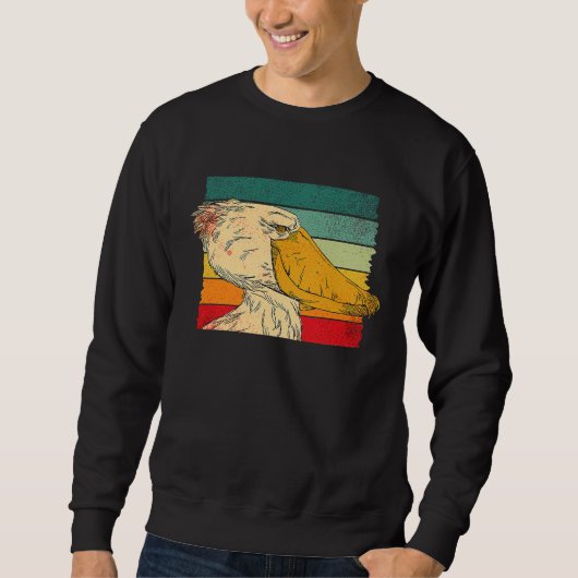 Sweatshirt Shoebill Bird Animal Colorful  5 (Devant)