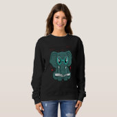 Sweatshirt shooting elephants stop cute reading book (Devant entier)