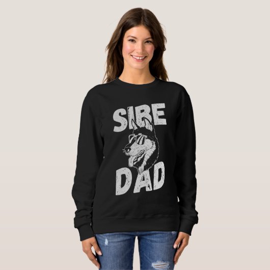 Sweatshirt Sibe Dad Siberian Husky (Devant entier)