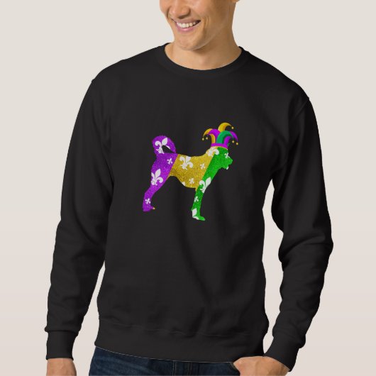 Sweatshirt Siberian Husky Dog Mardi Gras Carnivals Funny Pupp (Devant)