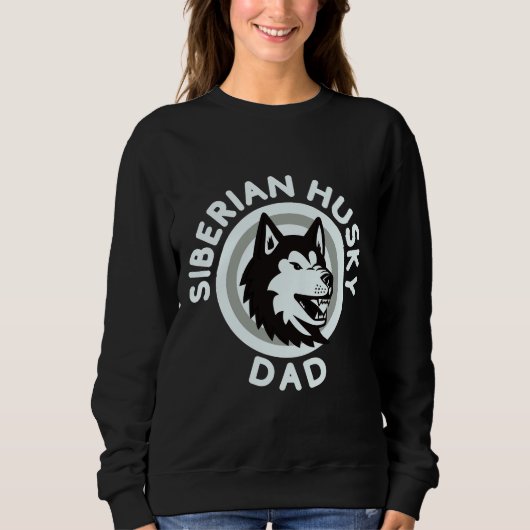 Sweatshirt Siberian Husky Papa Chien Papa (Devant)