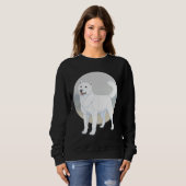 Sweatshirt Sibérie Husky Alaskan Malamute blanc (Devant entier)