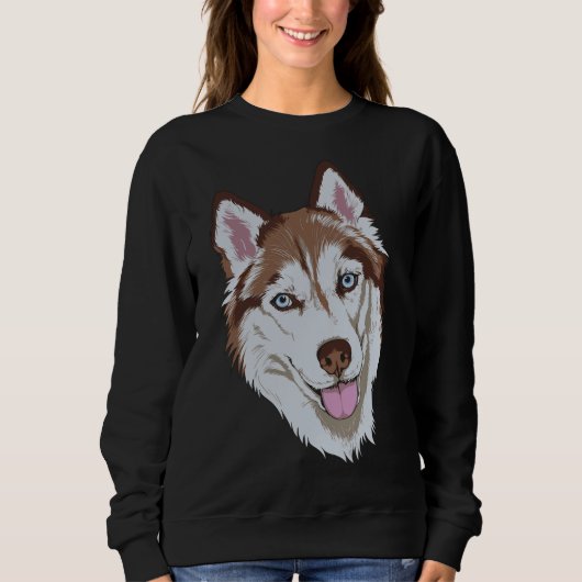 Sweatshirt Sibérie Husky Head Animal Chien de neige propriéta (Devant)