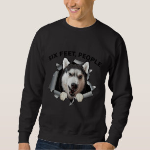 Sweatshirt Sibérie Husky Six Pieds Personnes Face Masque