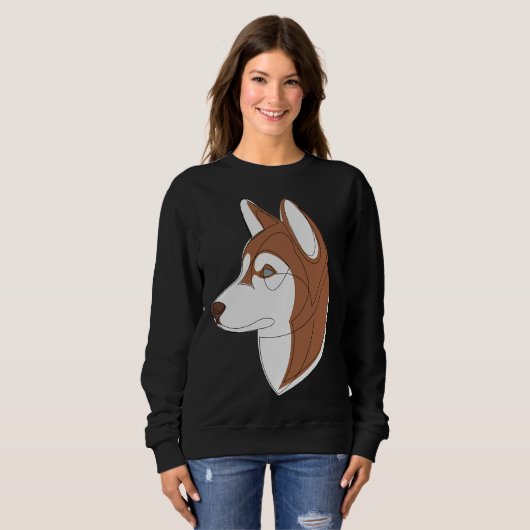 Sweatshirt Sibérien Husky Brown (Devant entier)
