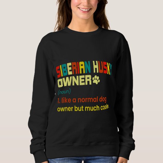Sweatshirt Sibérien Husky Chien papa (Devant)