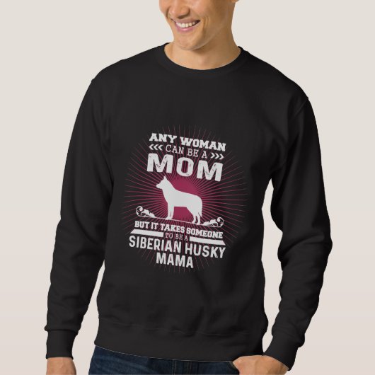 Sweatshirt Sibérien Husky Mama (Devant)