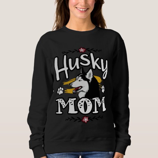Sweatshirt Sibérien Husky Maman mignonne Chien (Devant)
