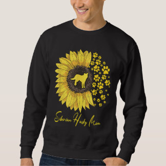Sweatshirt Sibérien Husky Maman Tournesol Chien Sibérien Husk