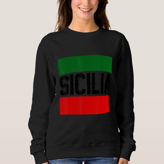 Sweatshirt Sicilia Flag Sicily Palermo Italy 37 (Devant)