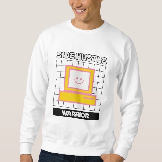 Sweatshirt Side Hustle Warrior Retro Tech (Devant)