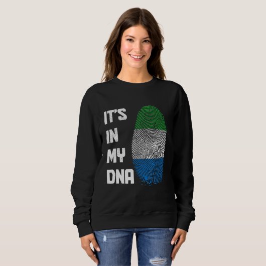 Sweatshirt Sierra Leone C'est dans mon ADN Flag Pride Africai (Devant entier)