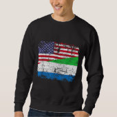 Sweatshirt SIERRA LEONEAN ROOTS Drapeau semi-américain SIERRA (Devant)