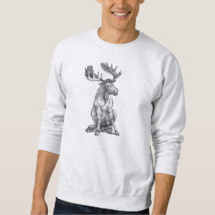 Sweatshirt Sièste mignonne lunatique d'orignaux d'été