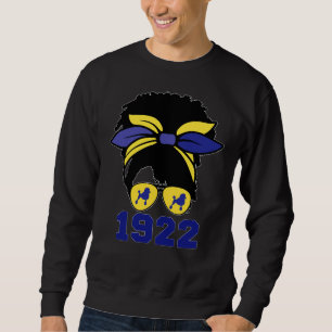 Sweatshirt Sigma Sgrho Femme Noire 1922 Poodle Rho Main Sign