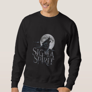 Sweatshirt Sigma Spirit Wolf hurler à la Pleine lune Mystical