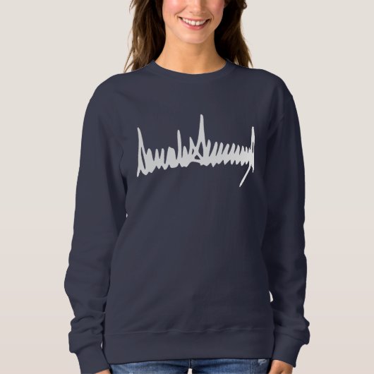 Sweatshirt Signature de l'autographe Donald Trump (Devant)