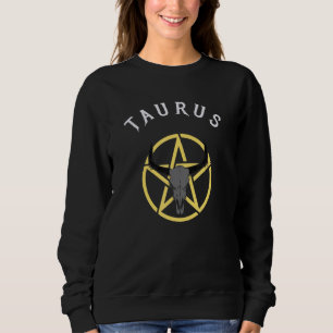 Sweatshirt SIGNE Astrologique Taurus Bull Et Pentacle Occulte