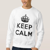 Sweatshirt Signe de calme - Gardez le calme Iconique Noir et  (Devant)