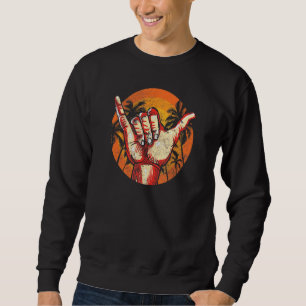 Sweatshirt Signe de la main Shaka de surf Loose Sign Palm Tre