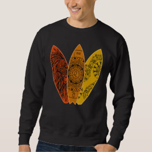 Sweatshirt Signe du zodiaque Lion Leo Planche de surf Surf Ho