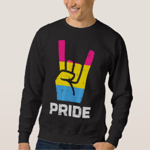 Sweatshirt Signe main de roche Pansexual Pride Punk Pan Drape
