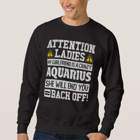 Sweatshirt SIGNE Zodiaque Aquarius Girlfriend Graphique (Devant)
