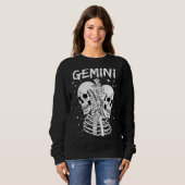 Sweatshirt SIGNE Zodiaque Gemini Twin Squelette (Devant entier)