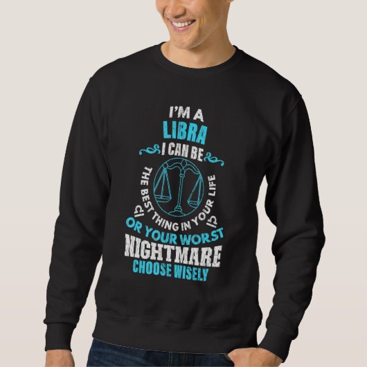 Sweatshirt SIGNE Zodiaque Im A Libra Graphisme (Devant)