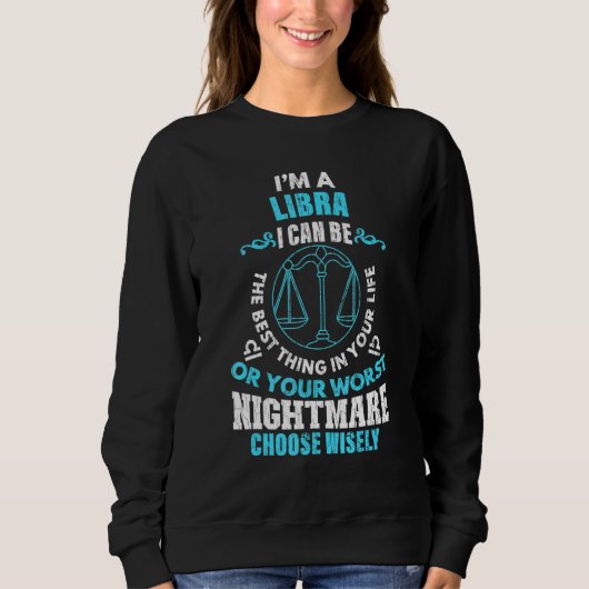 Sweatshirt SIGNE Zodiaque Im A Libra Graphisme (Devant)