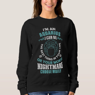 Sweatshirt SIGNE Zodiaque Im Un Aquarius Graphique
