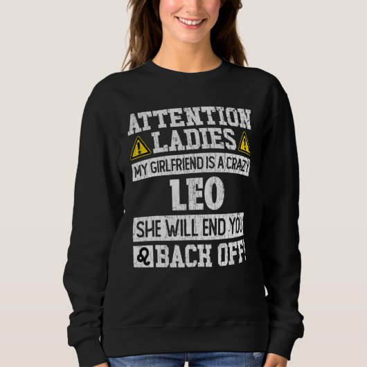 Sweatshirt SIGNE Zodiaque Léo Girlfriend Graphique (Devant)