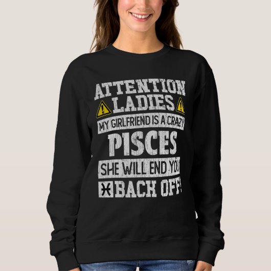 Sweatshirt SIGNE Zodiaque Pisces Girlfriend Graphique (Devant)