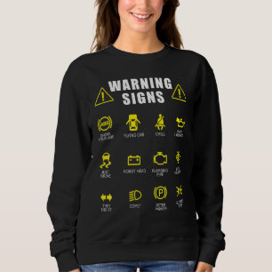 Sweatshirt Signes d'avertissement de réparation de voiture di