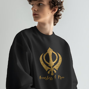Sweatshirt Sikh Khanda "Sans peur et libre"