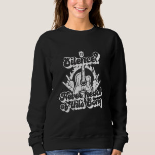 Sweatshirt Silence Jamais Entendu De Cette Chanson Guitare Él
