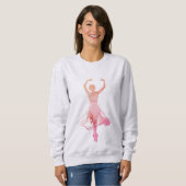 Sweatshirt Silhouette de ballerine gracieuse et poétique (Devant entier)