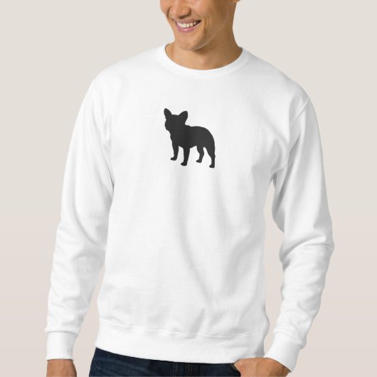 Sweatshirt Silhouette de Bouledogue Français (Devant)
