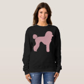 Sweatshirt Silhouette de caniche rose T- (Devant entier)