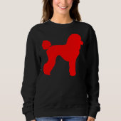 Sweatshirt Silhouette de caniche rouge (Devant)